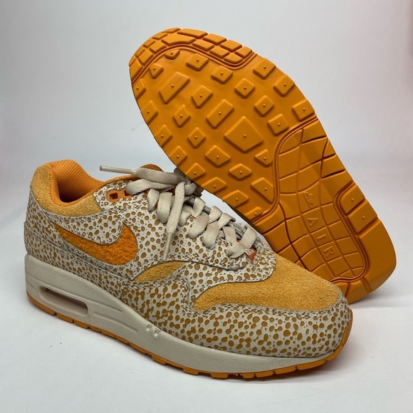 New Women’s Nike By You Air Max 1‘Safari’ Orange/Tan Size 6.5 DO7415-991